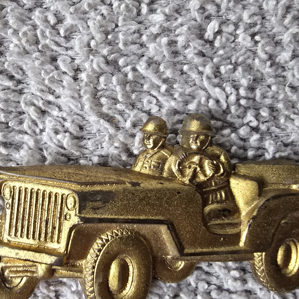 Army Jeep Brooch Pin - Picture 3 of 10